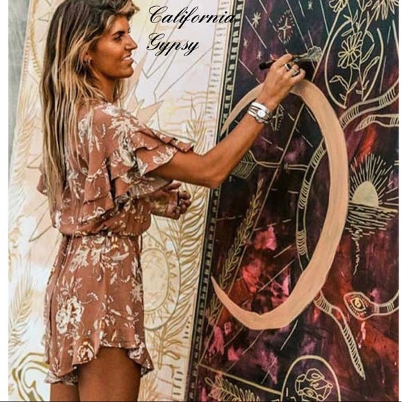 Gypsy Bohemian floral romper 🌸 - Picture 7 of 8